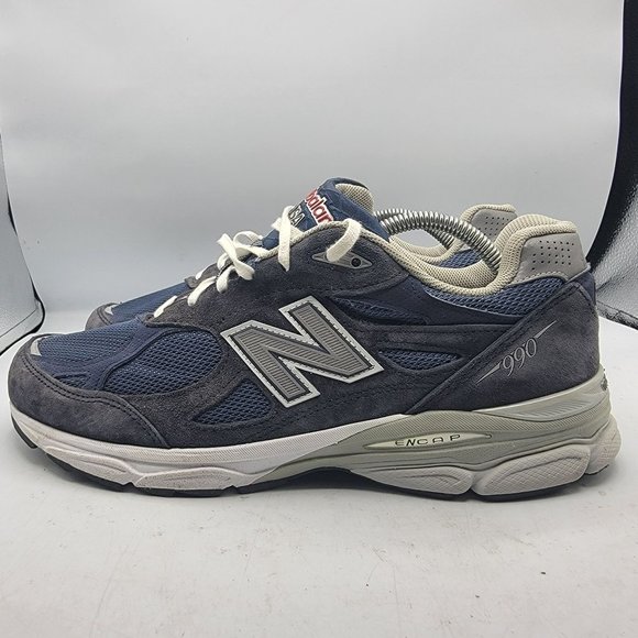 New Balance 990 Mens 11 Blue Sneakers Shoes Athletic Low Top Lace Up USA M990NV3 main image 5